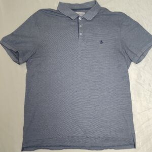 Original Penguin by Munsingwear men's blue and white striped polo shirt XL